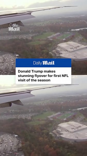 Donald Trump makes stunning flyover for first NFL visit of the season