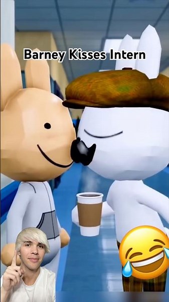 Barney Kisses Intern 💋 (Animal hospital Game Meme)