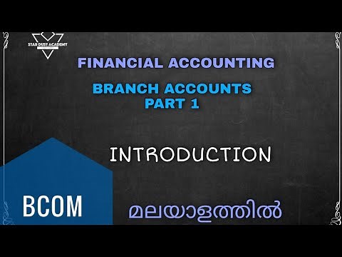 Branch Accounts Malayalam Tutorial Part 1 Bcom | Financial Accounting