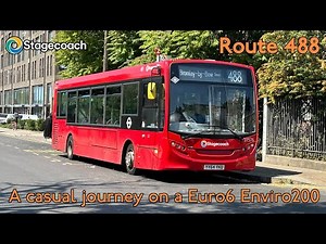 Journey on London bus route 488 | Alexander Dennis Enviro200 | Stagecoach (37572 -YY64YKP)
