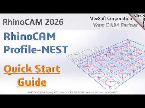 RhinoCAM 2026 Profile-NEST Module Quick Start