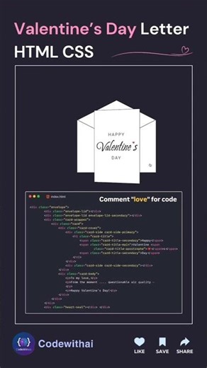 Advanced CSS Transitions: Animating love 3D Paper Fold Effect! 🤯#viral#ai#love#valentine#html#css#js