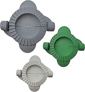 3-Piece Dough Press & Hand Pie Press Set - Dumpling Crimper 4, 5, 6 Inch | Pastry, Turnover, Pierogi, Patties & Empanada Maker | Made in USA