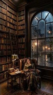 🌧️ Quick Study Focus: Library Rain on Window & Lofi Beats #shorts