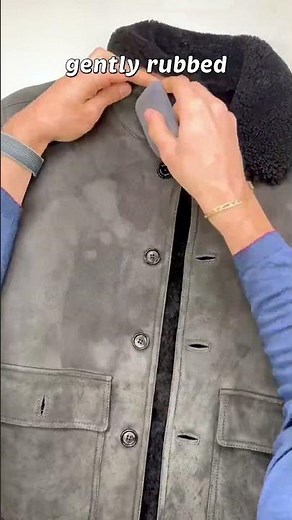 Water Stained $5,500 Ralph Lauren Purple Label Suede Jacket Cleaning