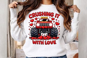 Garçon Saint-Valentin Monster Truck PNG, conception de chemise coeurs écrasants, SVG de la Saint-Valentin pour tout-petit, sublimation pour enfants, effet vieilli rétro - Etsy France