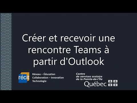 Créer une rencontre Teams à partir du calendrier Outlook