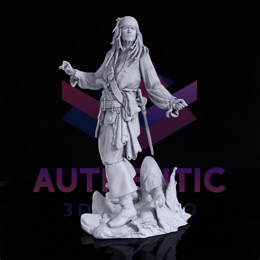 Jack Sparrow V2 Rogue Pirate Inspired Movie Character 3D Print STL File - Etsy