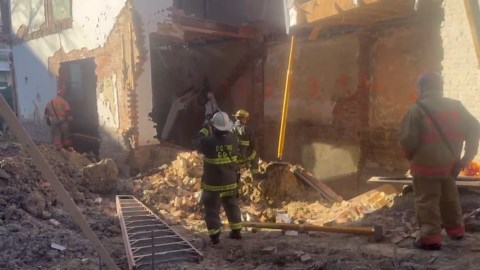 Building collapse traps construction worker