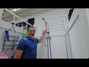 Outdoor shower? You want to see this shower head setup! Check this out!