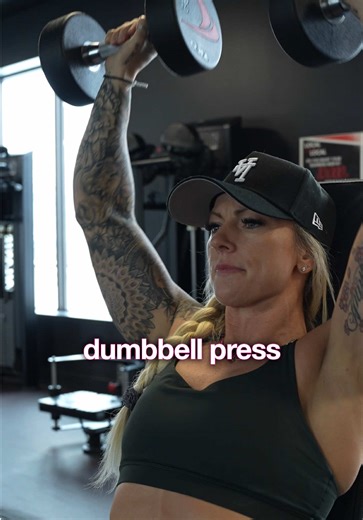 A verticle push movement involves the triceps, delts and upper chest. My favourite is the seated dumbell press