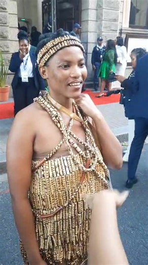 South African praise singer, poet, and cultural activist Ria Reen #thestar #SONA