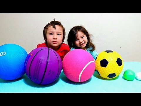 Learn Colors with Sport Ball and Indoor Playtime with Play Tunnels for Toddlers and Children