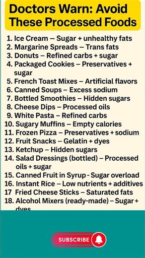 Doctors Warn: 21 Processed Foods You Should NEVER Eat Again