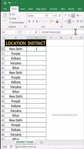 Count Distinct Values in 20 Seconds Using Excel! #excel #excelforbeginners #excelcourse