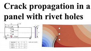 Crack propagation in a panel with rivet holes-CASE1