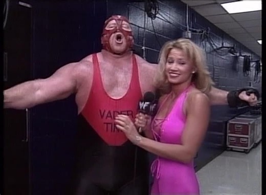 2/15/1998: Vader's interview at No Way Out. #Vader #Hawk #NoWayOut #WWE #WWELegends