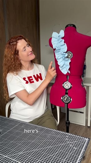 How to sew a gorgeous double ruffle🤩🥰 #sewingtutorial #howtosew #diyproject #crafts