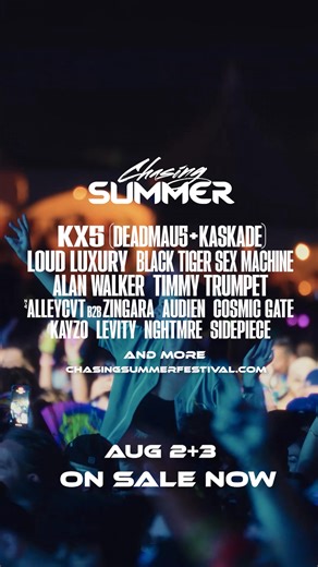 Tickets to Chasing Summer at Max Bell Centre Festival Grounds on August 2 & 3 are on sale now! See KX5 (deadmua5 and Kaskade), Loud Luxury, Black Tiger Sex Machine, Alan Walker, Timmy Trumpet and more live! Get your tickets here. | Chasing Summer Music Festival | Facebook