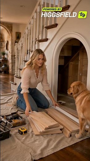 Hidden Dog House Under the Stairs 🐶✨ The Perfect Hideout