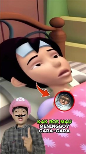 Kak Ros died because of Grandpa😭‼️ #shorts #upinipin #animation