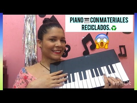 PIANO 🎹made with recycled material♻️ (with box), step by step for children/My little musical corner
