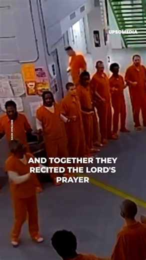 Right in the middle of the prison, the inmates forgot their conflicts, held hands, and recited the Lord's prayer together. | Positive