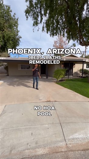 Alexis Ortega on Instagram: "Remodeled Phoenix Home with a Pool 🏡🌵 Tucked inside a quiet cul-de-sac, this one has the upgrades, the space, and the backyard vibe that feels like your own little getaway without ever leaving home. 3 Beds | 2 Baths | 1,919 SF | $514,999 ✅ Brand-new kitchen w/ quartz counters & stainless appliances ✅ Updated bathrooms w/ high-end finishes ✅ New flooring + fresh interior throughout ✅ Sparkling pool + covered patio for hosting friends and family If you’re a first-tim