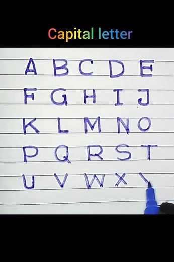 How to write capital letters /ABCD alphabet /abcd capital letters writing ✍️Hand writing practice✍️