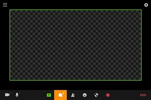 Video call screen template mockup. videoconference and online meeting concept | Premium Vector