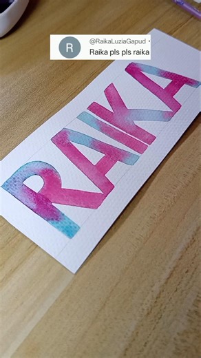 Easy Block Letter Calligraphy | 'R A I K A' #shorts #art #watercolor #calligraphy #lettering