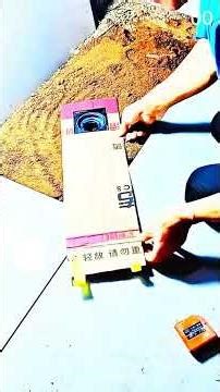 Cardboard box transformed into simple projector device