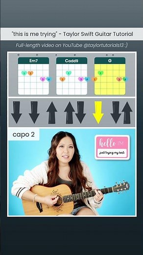 this is me trying 🥺 Taylor Swift 🫶 EASY Guitar Lesson Beginner Tutorial 🎸 #shorts #guitar #chords