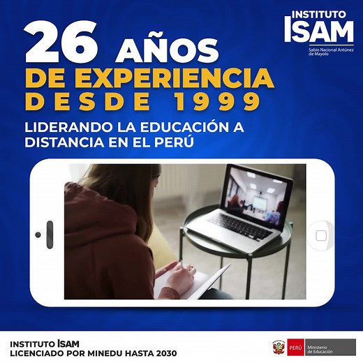 Educación a Distancia en Perú: Inscríbete en ISAM