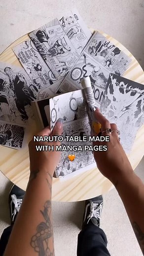 Unique Naruto Manga Page Table | Anime DIY Home Decor
