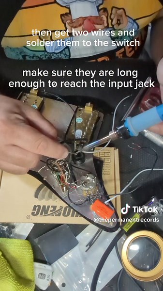 How to install a kill switch on your guitar. #howto #install #killswitch #guitar #diy #imadethis #guitartok #solder #fyp