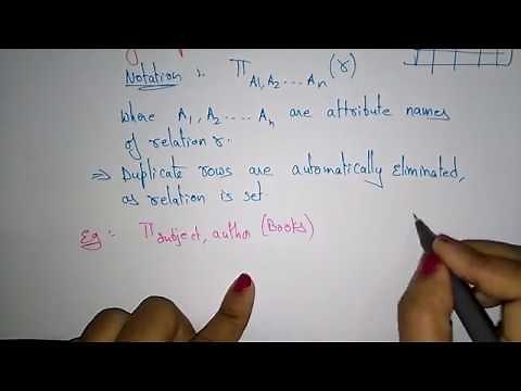 Relational algebra operations in dbms | Projection Operation | DBMS | Lec-27 | Bhanu Priya