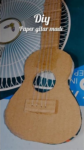 🎸 Paper Guitar Making | Easy Paper Craft | DIY Paper Guitar 🎸 || #shorts #youtubeshorts