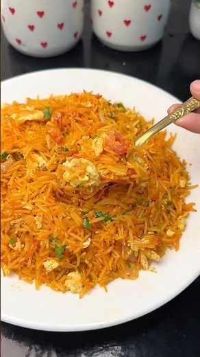 Spicy Tomato Egg Garlic Rice 🍅🍳🧄 | 10 Min Easy Rice Recipe