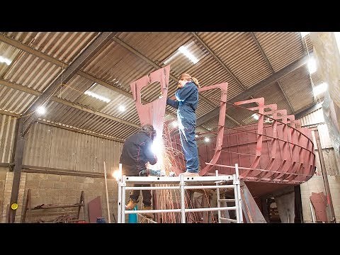 Our Steel Boat Building Project - A Tour and Timelapse of Construction