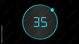 Alpha Transparent workout/gym Countdown timer video. Its overlay video fully rgb alpha. animation