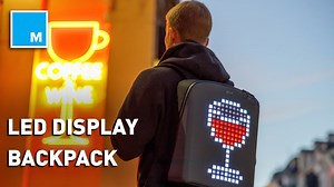 Wearable screen backpack lets you play Tetris on it and stream animations