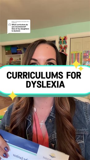 The Orton Gillingham method of teaching reading, has proven to be successful for students with dyslexia. However, like all curriculum, I always suggest getting a sample or trying it out before actually buying. This is especially true if you are teaching a child with dyslexia, because there are so many different “levels” of dyslexia…..imagine it like a spectrum. You can even take a basic curriculum that is not Orton Gillingham, per se, and insert your own strategies or implement the Orton Gilling