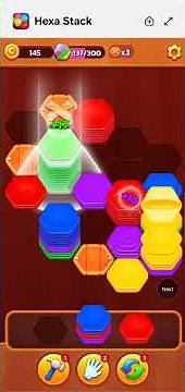 Hexa Stack Level 45 #games #videogame #playgaming #giveaway #gameplay #gaming #play #gamer #puzzle #