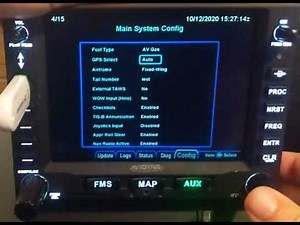 Avidyne IFD Main System Configuration Page