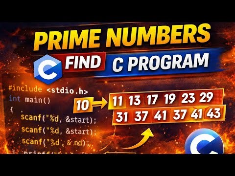 C Program to Print All Prime Numbers Between Two Numbers | Prime Number in C Hindi