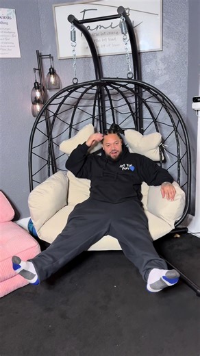 Double Hanging Egg Chair with Cushion, 700lbs Capacity - Foldable Patio Chair with Handwoven PE Wicker & Rust-Proof Frame, for Garden, Porch, Backyard Soft Lounge Swing #patioeggchair #doublehangingeggchair #hangingeggchair #patiofurniture #eggchair