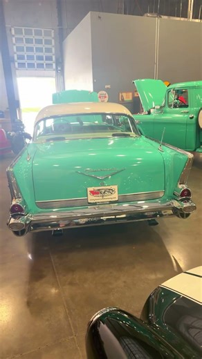 Iconic 1957 Chevy Bel Air! 🏁 Rotisserie Restored & Crate V8 #Shorts