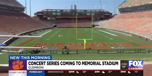Death Valley Nights: Concert series coming to Clemson University’s Memorial stadium