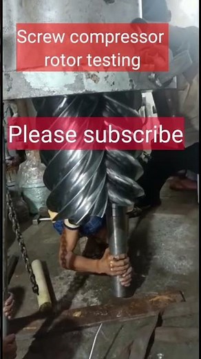 Screw compressor overhauling rotor testing